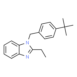 ChemSpider 2D Image | 1-(4-tert-Butyl-benzyl)-2-ethyl-1H-benzoimidazole | C20H24N2