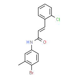 ChemSpider 2D Image | (2E)-N-(4-Bromo-3-methylphenyl)-3-(2-chlorophenyl)acrylamide | C16H13BrClNO