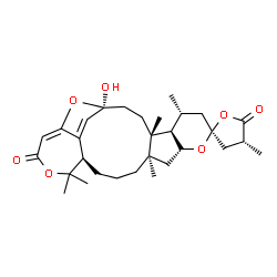 ChemSpider 2D Image | (1'S,2S,4R,4'R,5'R,6'R,10'R,12'R,16'R)-1'-Hydroxy-4,4',6',12',17',17'-hexamethyl-3,4-dihydro-5H,19'H-spiro[furan-2,8'-[9,18,24]trioxapentacyclo[19.2.1.0~4,12~.0~5,10~.0~16,22~]tetracosa[20,22]diene]-5
,19'-dione | C30H42O7