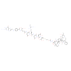 ChemSpider 2D Image | N-(4-{[(2-Amino-4-oxo-3,4-dihydro-6-pteridinyl)methyl]amino}benzoyl)-L-gamma-glutamyl-L-alpha-aspartyl-L-arginyl-L-alpha-aspartyl-L-alpha-aspartyl-3-{[2-({[2-({(2beta,3beta,4beta,5alpha,12beta,19alpha
)-15-[(13S,15R,17S)-17-ethyl-17-hydroxy-13-(methoxycarbonyl)-1,11-diazatetracyclo[13.3.1.0~4,12~.0~5,10~]nonadeca-4(12),5,7,10-tetraen-13-yl]-3,4-dihydroxy-16-methoxy-1-methyl-6,7-didehydroaspidosperm
idin-3-yl}carbonyl)hydrazino]carbonyl}oxy)ethyl]disulfanyl}-L-alanine | C86H109N21O26S2