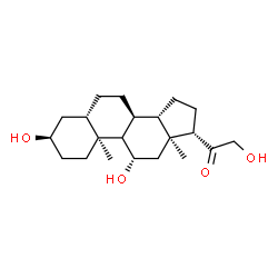 ChemSpider 2D Image | (3alpha,5alpha,9xi,11beta)-3,11,21-Trihydroxypregnan-20-one | C21H34O4