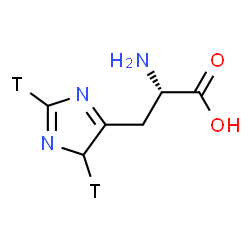 ChemSpider 2D Image | 3-(2,4-~3~H_2_)-4H-Imidazol-5-yl-L-alanine | C6H7T2N3O2