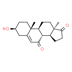 ChemSpider 2D Image | (3beta,13alpha)-3-Hydroxyandrost-5-ene-7,17-dione | C19H26O3