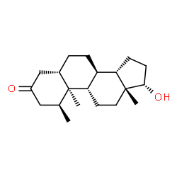 ChemSpider 2D Image | (1alpha,5alpha,13alpha,17beta)-17-Hydroxy-1-methylandrostan-3-one | C20H32O2