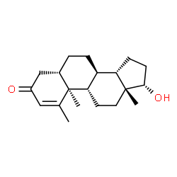 ChemSpider 2D Image | (5alpha,13alpha,17beta)-17-Hydroxy-1-methylandrost-1-en-3-one | C20H30O2