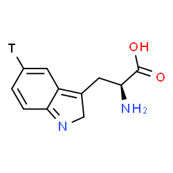 ChemSpider 2D Image | 3-(5-~3~H)-2H-Indol-3-yl-L-alanine | C11H11TN2O2