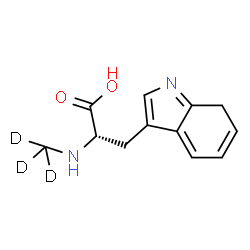 ChemSpider 2D Image | 3-(7H-Indol-3-yl)-N-(~2~H_3_)methyl-L-alanine | C12H11D3N2O2