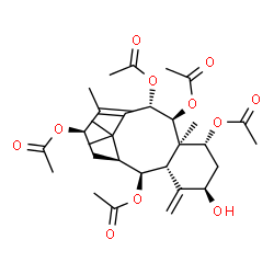 ChemSpider 2D Image | (1beta,2beta,3beta,5beta,7alpha,8alpha,9beta,10alpha,13beta)-5-Hydroxytaxa-4(20),11-diene-2,7,9,10,13-pentayl pentaacetate | C30H42O11