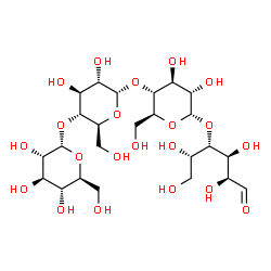 ChemSpider 2D Image | alpha-L-Glucopyranosyl-(1->4)-alpha-L-glucopyranosyl-(1->4)-alpha-L-glucopyranosyl-(1->4)-L-glucose | C24H42O21
