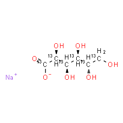 ChemSpider 2D Image | Sodium L-(~13~C_6_)gluconate | 13C6H11NaO7