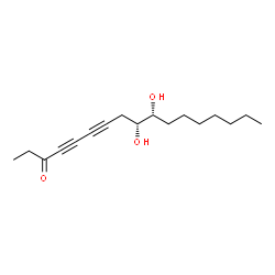 ChemSpider 2D Image | (9R,10R)-9,10-Dihydroxy-4,6-heptadecadiyn-3-one | C17H26O3