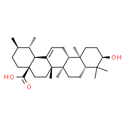 ChemSpider 2D Image | (3alpha,17alpha)-3-Hydroxyurs-12-en-28-oic acid | C30H48O3