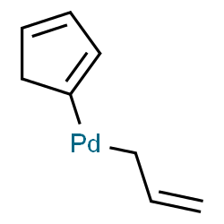 ChemSpider 2D Image | Allyl(1,3-cyclopentadien-1-yl)palladium | C8H10Pd