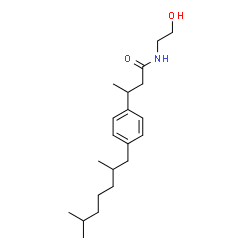 ChemSpider 2D Image | 3-[4-(2,6-Dimethylheptyl)phenyl]-N-(2-hydroxyethyl)butanamide | C21H35NO2