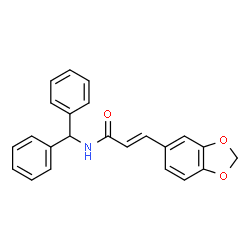 ChemSpider 2D Image | (2E)-3-(1,3-Benzodioxol-5-yl)-N-(diphenylmethyl)acrylamide | C23H19NO3