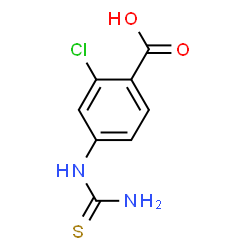 ChemSpider 2D Image | 4-(Carbamothioylamino)-2-chlorobenzoic acid | C8H7ClN2O2S