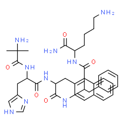 ChemSpider 2D Image | 2-Methylalanylhistidyl-3-(2-naphthyl)alanylphenylalanyllysinamide | C38H49N9O5