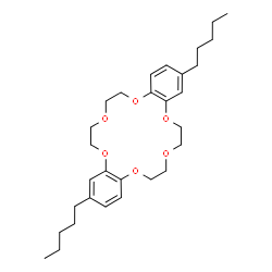 ChemSpider 2D Image | 2,13-Dipentyl-6,7,9,10,17,18,20,21-octahydrodibenzo[b,k][1,4,7,10,13,16]hexaoxacyclooctadecine | C30H44O6