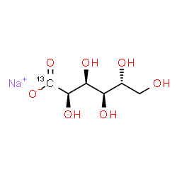 ChemSpider 2D Image | Sodium D-(1-~13~C)gluconate | C513CH11NaO7