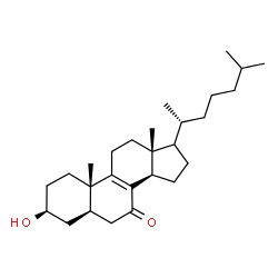 ChemSpider 2D Image | (3beta,5alpha,17xi)-3-Hydroxycholest-8-en-7-one | C27H44O2