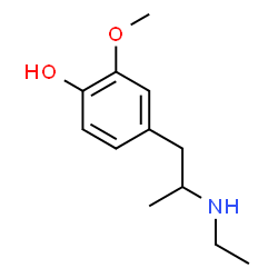 ChemSpider 2D Image | 4-(2-(Ethylamino)propyl)-2-methoxyphenol | C12H19NO2