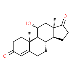 ChemSpider 2D Image | (9beta,10alpha,11alpha,13alpha)-11-Hydroxyandrost-4-ene-3,17-dione | C19H26O3