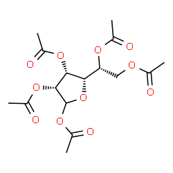 ChemSpider 2D Image | 1,2,3,5,6-Penta-O-acetyl-D-gulofuranose | C16H22O11