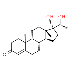 ChemSpider 2D Image | (9beta,10alpha,20R)-17,20-Dihydroxypregn-4-en-3-one | C21H32O3