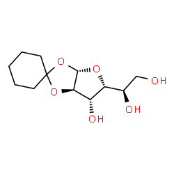 ChemSpider 2D Image | 1,2-O-1,1-Cyclohexanediyl-beta-D-glucofuranose | C12H20O6