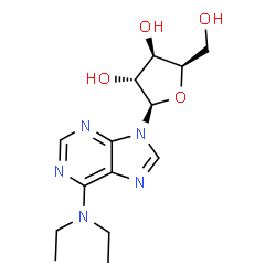 ChemSpider 2D Image | N,N-Diethyl-9-(beta-D-xylofuranosyl)-9H-purin-6-amine | C14H21N5O4