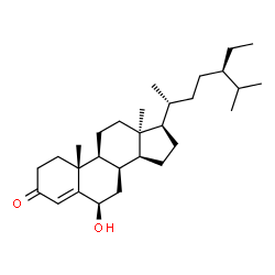 ChemSpider 2D Image | (6beta,8alpha,13alpha)-6-Hydroxystigmast-4-en-3-one | C29H48O2