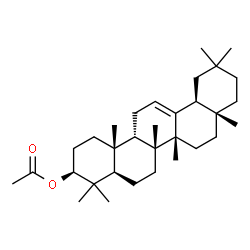 ChemSpider 2D Image | (3beta,9beta,14beta,18alpha)-Olean-12-en-3-yl acetate | C32H52O2