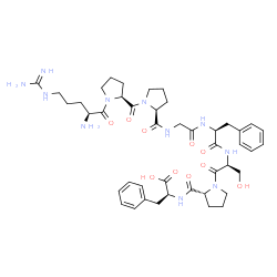 ChemSpider 2D Image | L-Arginyl-L-prolyl-L-prolylglycyl-L-phenylalanyl-L-seryl-D-prolyl-L-phenylalanine | C44H61N11O10