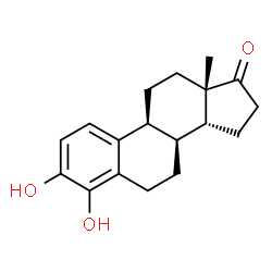 ChemSpider 2D Image | (8alpha,14beta)-3,4-Dihydroxyestra-1(10),2,4-trien-17-one | C18H22O3