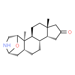 ChemSpider 2D Image | (1S,2R,3S,6R,10R,11S,14R,16R)-2,6-Dimethyl-19-oxa-17-azapentacyclo[14.2.1.0~2,14~.0~3,11~.0~6,10~]nonadecan-8-one | C19H29NO2