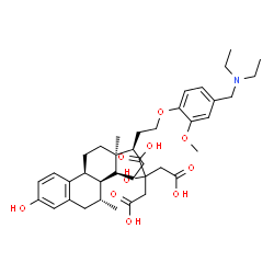 ChemSpider 2D Image | (7alpha,8alpha,13alpha)-21-{4-[(Diethylamino)methyl]-2-methoxyphenoxy}-7-methyl-19-norpregna-1,3,5(10)-trien-3-ol 2-hydroxy-1,2,3-propanetricarboxylate (1:1) | C39H55NO10