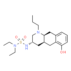ChemSpider 2D Image | N,N-Diethyl-N'-[(3S,4aS,10aS)-6-hydroxy-1-propyl-1,2,3,4,4a,5,10,10a-octahydrobenzo[g]quinolin-3-yl]sulfuric diamide | C20H33N3O3S