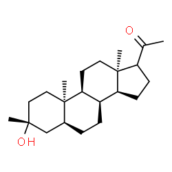 ChemSpider 2D Image | (3alpha,5alpha,8alpha,10alpha,13alpha,17xi)-3-Hydroxy-3-methylpregnan-20-one | C22H36O2