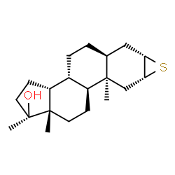 ChemSpider 2D Image | (2alpha,3alpha,5alpha,10alpha,14beta,17beta)-17-Methyl-2,3-epithioandrostan-17-ol | C20H32OS