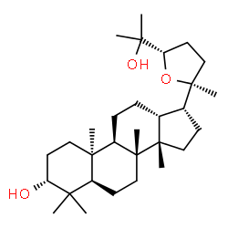 ChemSpider 2D Image | (3alpha,10alpha,14beta,17alpha,24S)-20,24-Epoxydammarane-3,25-diol | C30H52O3