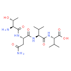 ChemSpider 2D Image | L-Threonyl-L-asparaginyl-L-valyl-L-valine | C18H33N5O7
