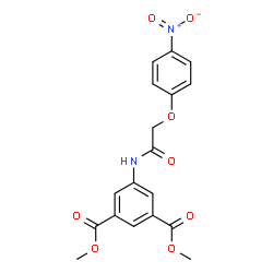 ChemSpider 2D Image | Dimethyl 5-{[(4-nitrophenoxy)acetyl]amino}isophthalate | C18H16N2O8