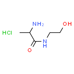 ChemSpider 2D Image | N-(2-Hydroxyethyl)alaninamide hydrochloride (1:1) | C5H13ClN2O2