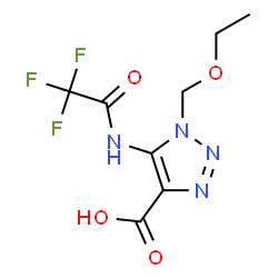 ChemSpider 2D Image | 1-(Ethoxymethyl)-5-[(trifluoroacetyl)amino]-1H-1,2,3-triazole-4-carboxylic acid | C8H9F3N4O4