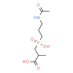 ChemSpider 2D Image | 3-[(3-Acetamidopropyl)(hydroxy)phosphoryl]-2-methylpropanoic acid | C9H18NO5P