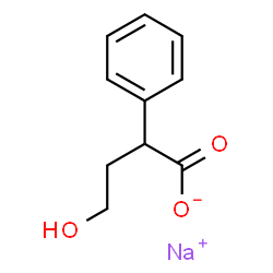 ChemSpider 2D Image | Sodium 4-hydroxy-2-phenylbutanoate | C10H11NaO3