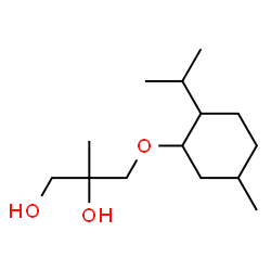ChemSpider 2D Image | 3-[(2-Isopropyl-5-methylcyclohexyl)oxy]-2-methyl-1,2-propanediol | C14H28O3