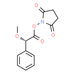 ChemSpider 2D Image | 2,5-Pyrrolidinedione, 1-((methoxyphenylacetyl)oxy)-, (S)- | C13H13NO5