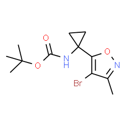 ChemSpider 2D Image | 2-Methyl-2-propanyl [1-(4-bromo-3-methyl-1,2-oxazol-5-yl)cyclopropyl]carbamate | C12H17BrN2O3