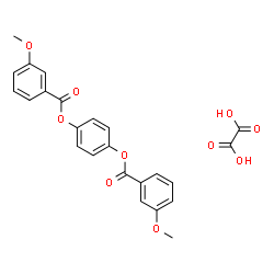 ChemSpider 2D Image | 1,4-Phenylene bis(3-methoxybenzoate) - ethanedioic acid (1:1) | C24H20O10